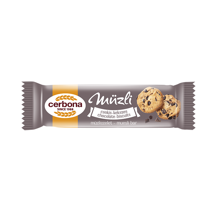 Cerbona müzli szelet kekszes-csokoládás 20 g (20 db/#)