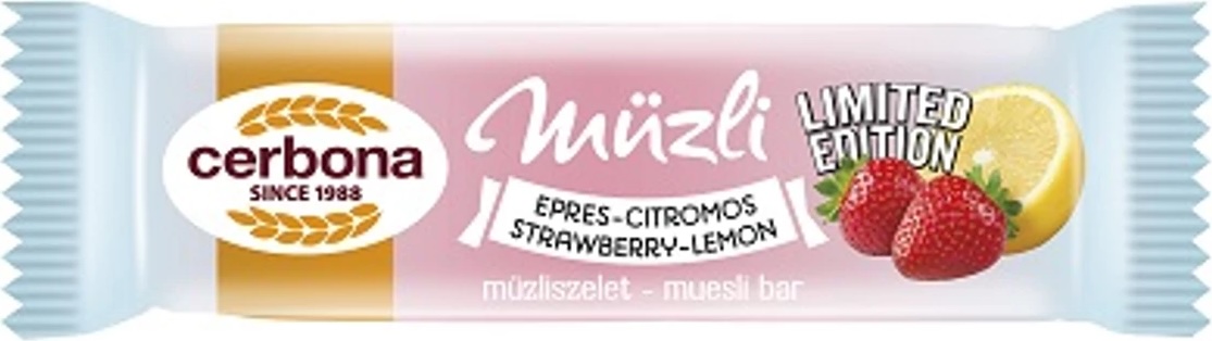 Cerbona müzli szelet epres-citromos limitált 20 g (20 db/#)