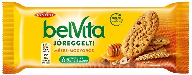 Keksz Jó Reggelt 50 g Mézes - Mogyorós (20 db/#) GYŐRI